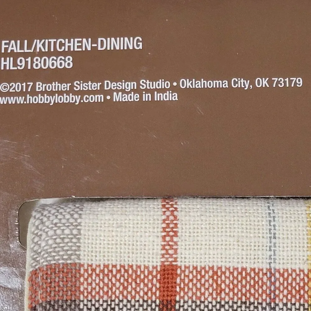Fall Farmhouse Table Runner 72” x 14” Plaid Kitchen Dining‎ Thanksgiving Autumn